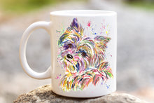 Load image into Gallery viewer, Watercolour Dog Mug - Long Hair Chihuahua Style
