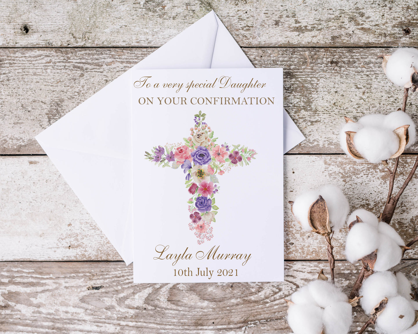 Floral Communion/Confirmation Greeting Card