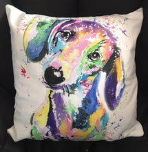 Load image into Gallery viewer, Watercolour Dog Cushion - Cavapoo Style
