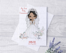 Load image into Gallery viewer, Communion Girl With Veil Greeting Card
