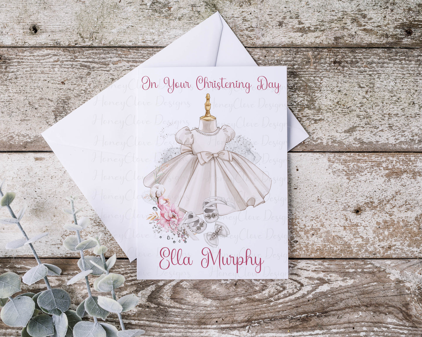 Christening Dress Greeting Card