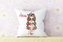 Load image into Gallery viewer, Fashion Girl Cushion - Various Colours
