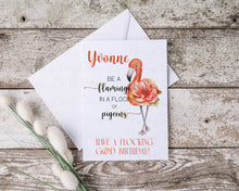 Load image into Gallery viewer, Be a Flamingo Greeting Card
