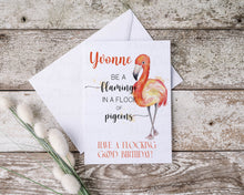 Load image into Gallery viewer, Be a Flamingo Greeting Card
