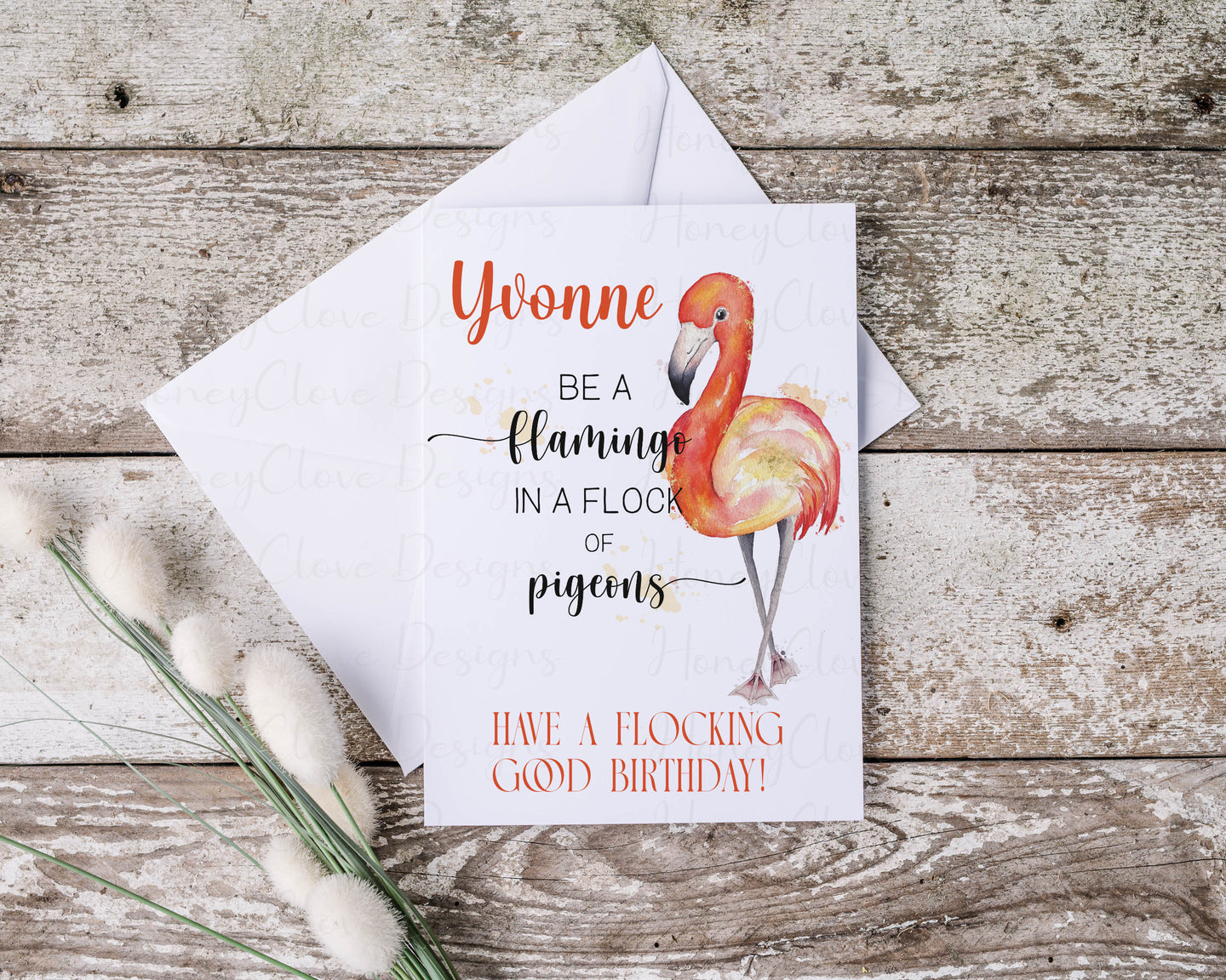 Be a Flamingo Greeting Card