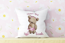 Load image into Gallery viewer, Flower Girl Bear - Cushion Pink
