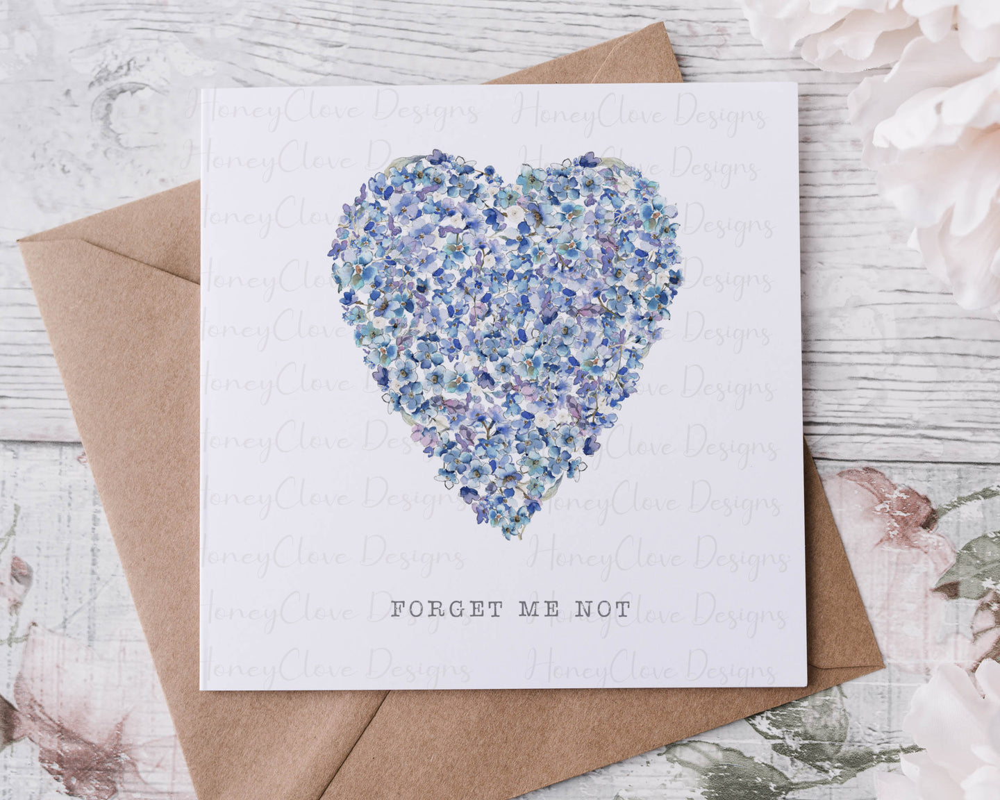 Forget me not heart Greeting Card
