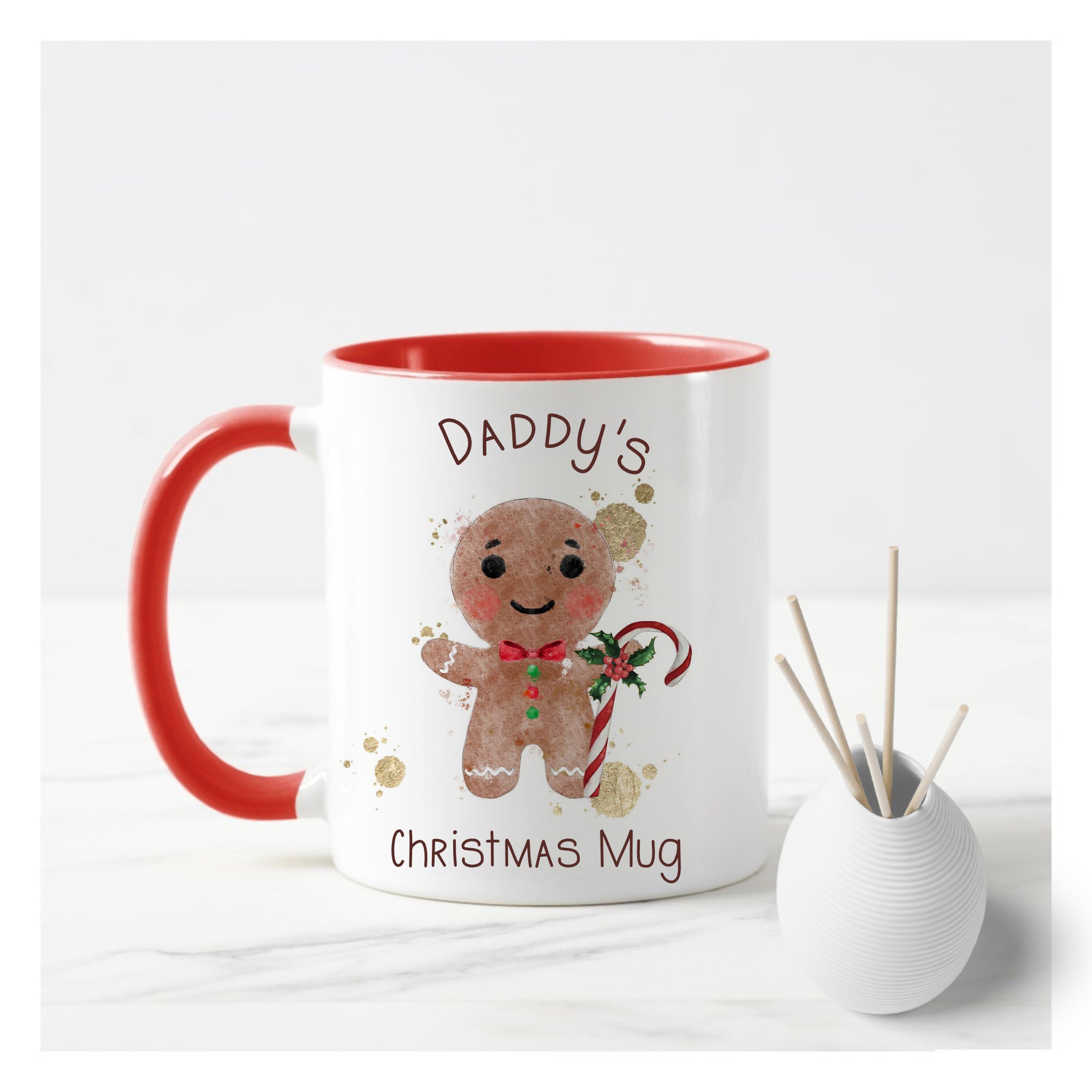 Personalized Christmas Gingerbread Man Mug - TeeNavi