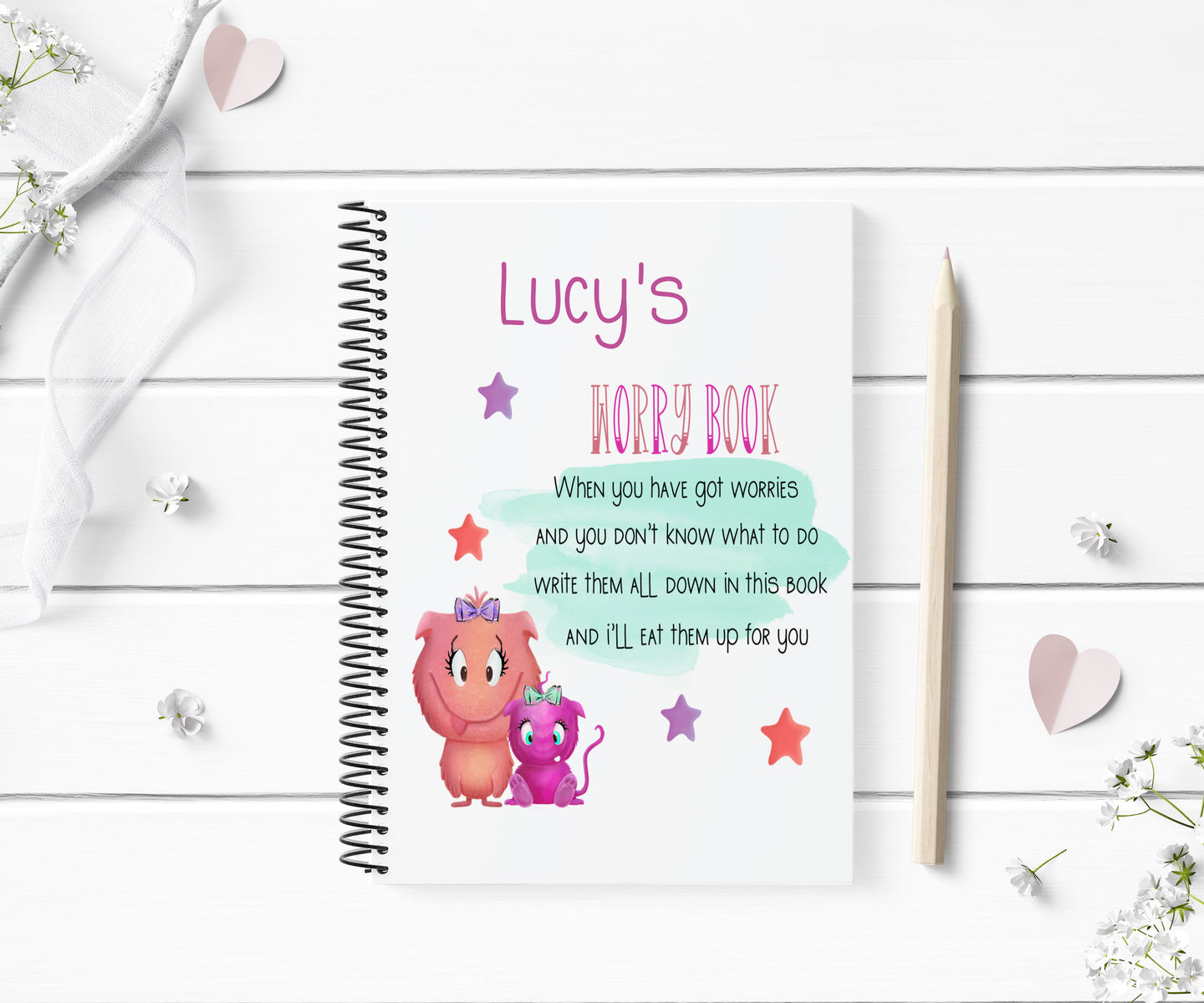 Girl Worry Monster Notebook