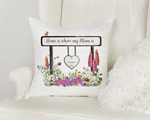 Load image into Gallery viewer, Family Street Sign Cushion - with heart
