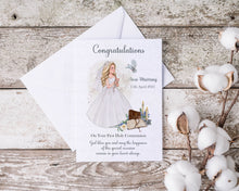 Load image into Gallery viewer, Communion Girl Praying Greeting Card
