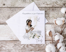 Load image into Gallery viewer, Confirmation Girl Praying Greeting Card
