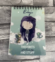 Load image into Gallery viewer, Ruby Girl thoughts and feelings  A6 Size notebook
