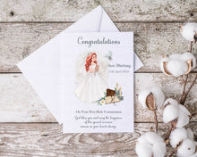 Load image into Gallery viewer, Communion Girl Praying Greeting Card

