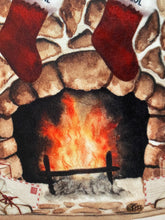 Load image into Gallery viewer, Elf Fireplace Christmas Cushion
