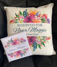 Load image into Gallery viewer, Reserved for Mum/Nana etc Personalised Cushion
