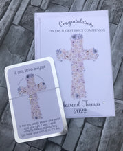 Load image into Gallery viewer, Floral Cross Communion Card
