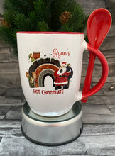 Load image into Gallery viewer, Red Handle Christmas Mug with Spoon
