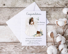 Load image into Gallery viewer, Communion Girl Praying Greeting Card
