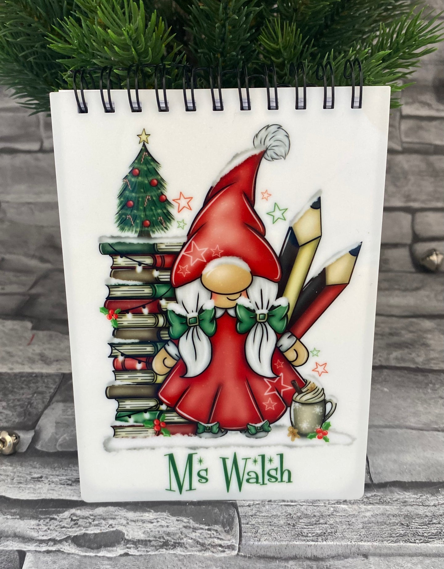 Gonk Teacher A6 Christmas notebook