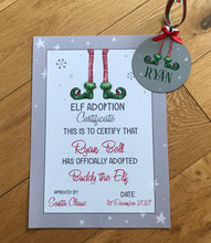 Load image into Gallery viewer, Elf Adoption Certificate &amp; Christmas Hanging Decoration
