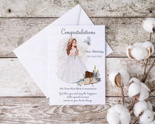 Load image into Gallery viewer, Communion Girl Praying Greeting Card
