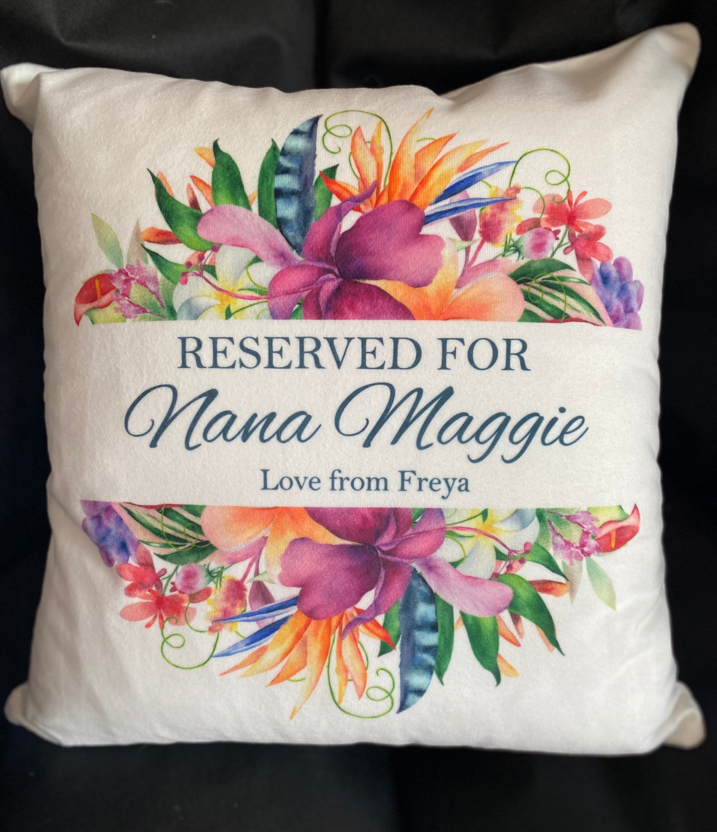 Reserved for Mum/Nana etc Personalised Cushion