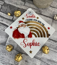 Load image into Gallery viewer, Santa stop here window sign - Christmas
