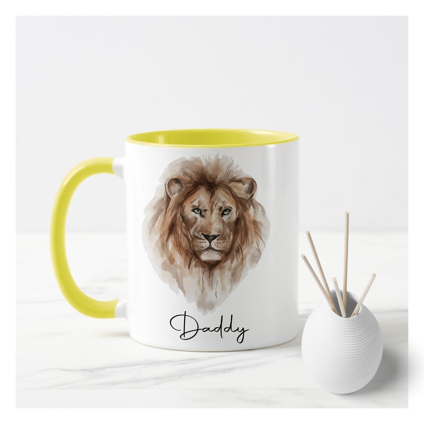 Lion  - Yellow Mug