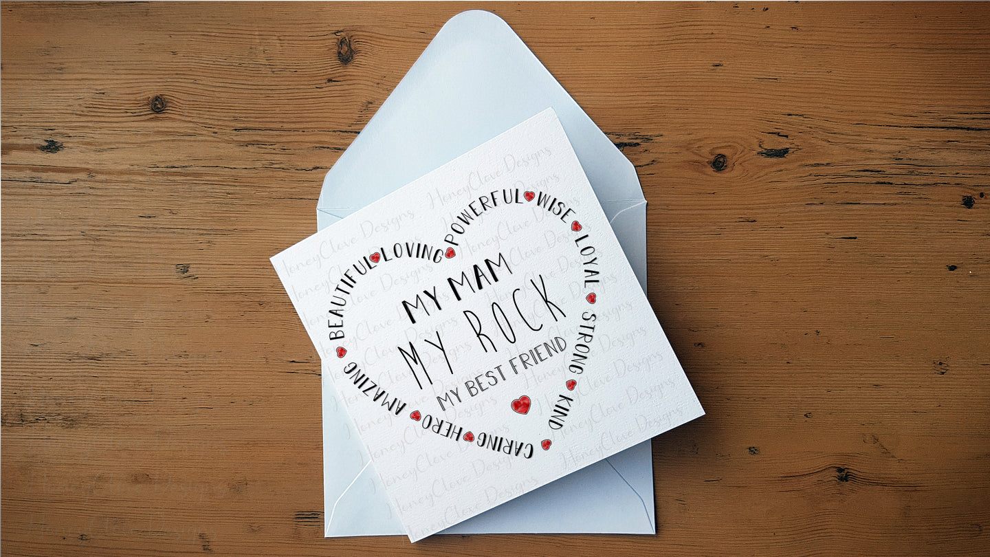 My Mum/Mam/Nana Is My Rock Greeting Card