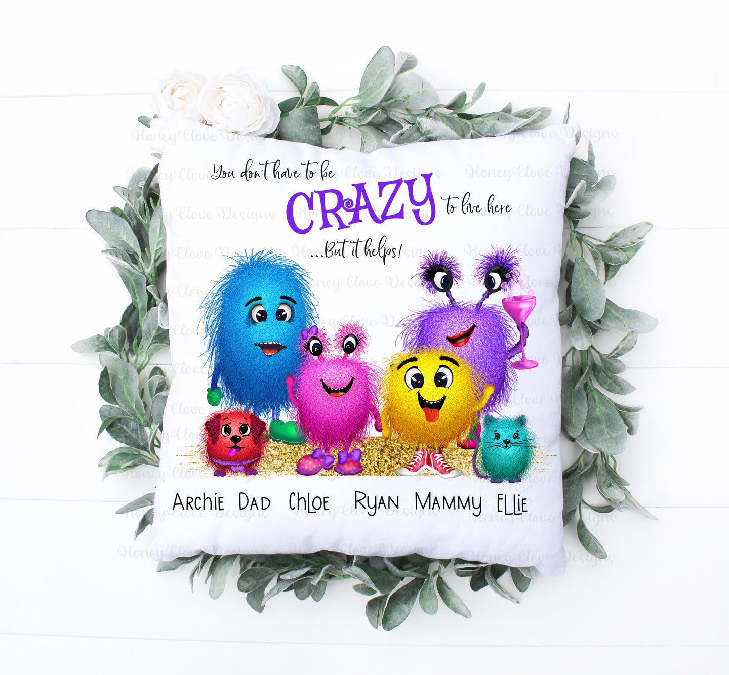 Monster Family Cushion