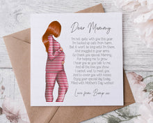 Load image into Gallery viewer, To Mummy From Bump Mother&#39;s Day Card
