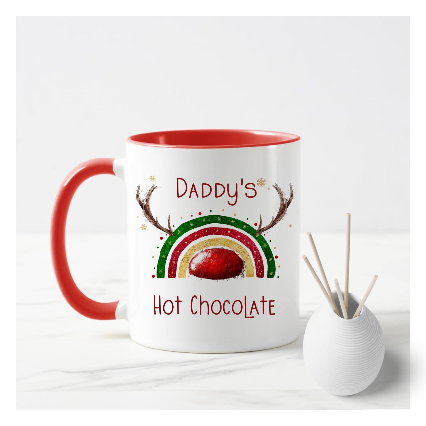 Colourful Reinbow Christmas Mug