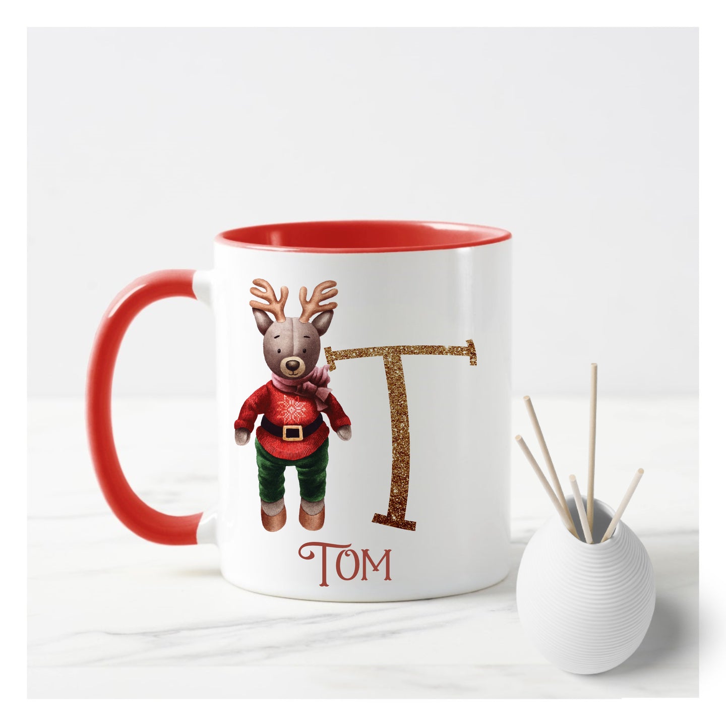 Reindeer Boy Christmas Mug