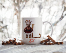 Load image into Gallery viewer, Reindeer Girl Christmas Mug
