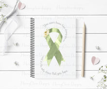 Load image into Gallery viewer, Ribbon Awareness Notebook Various Colours
