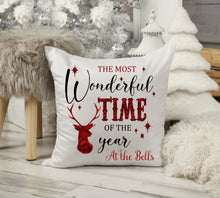 Load image into Gallery viewer, Silver Stag Christmas Cushion
