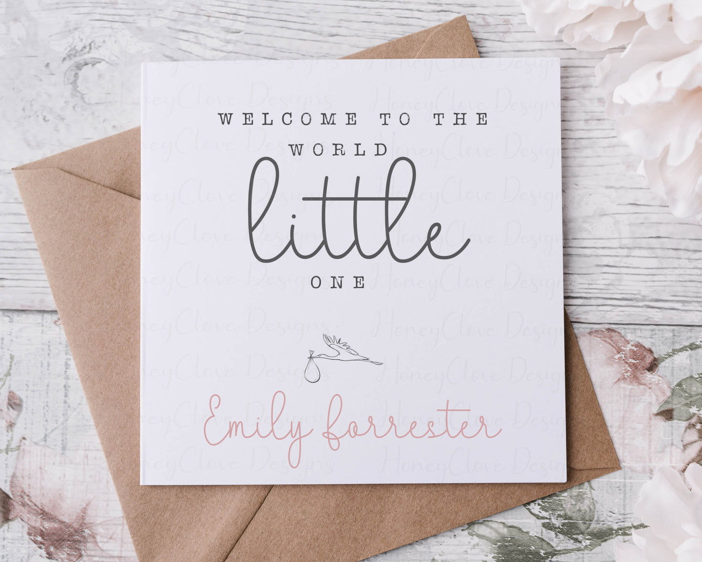 New Born Baby Greeting Card -  Stork