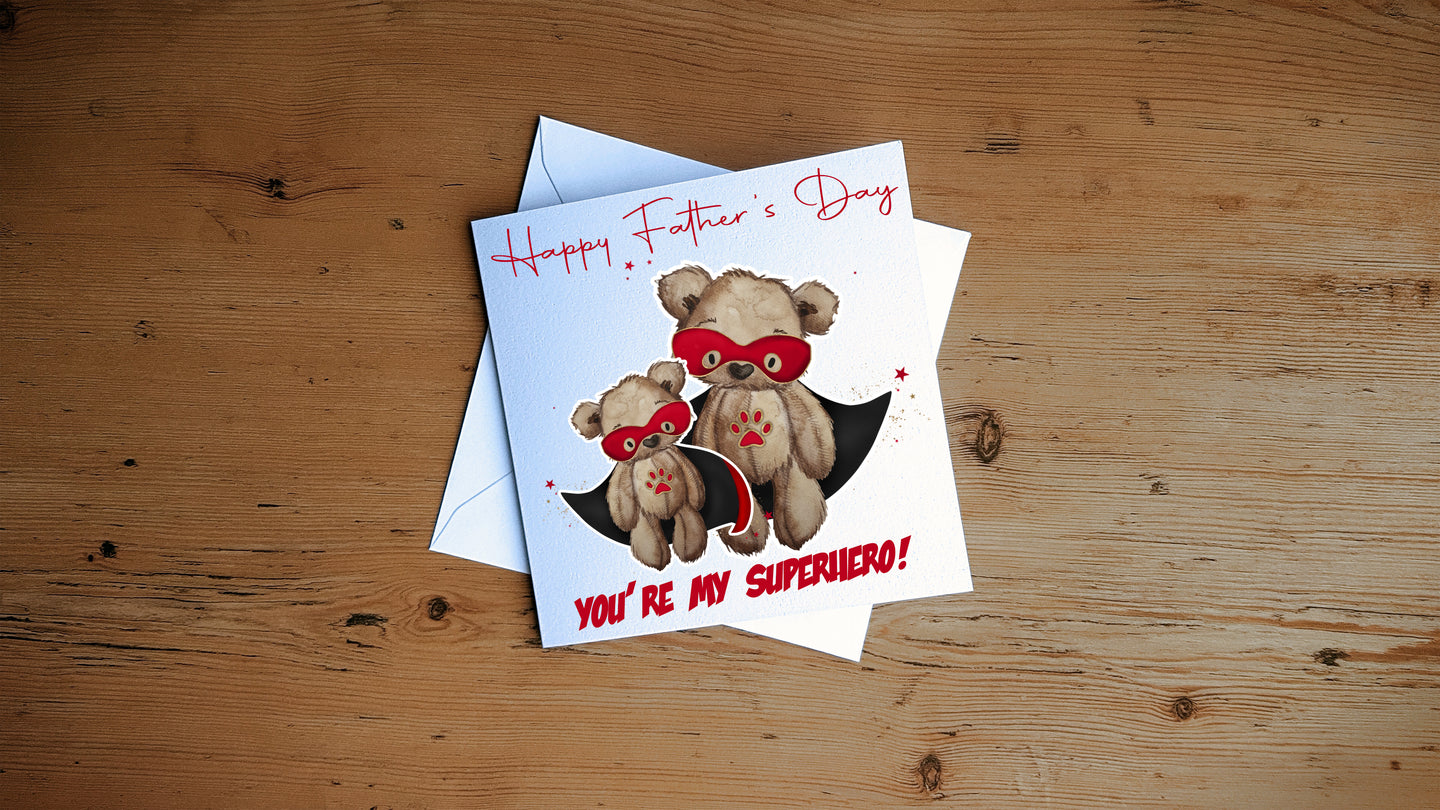 My Hero Super Bear Greeting Card