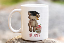 Load image into Gallery viewer, Teacher Bear Mug - Pink or white handle
