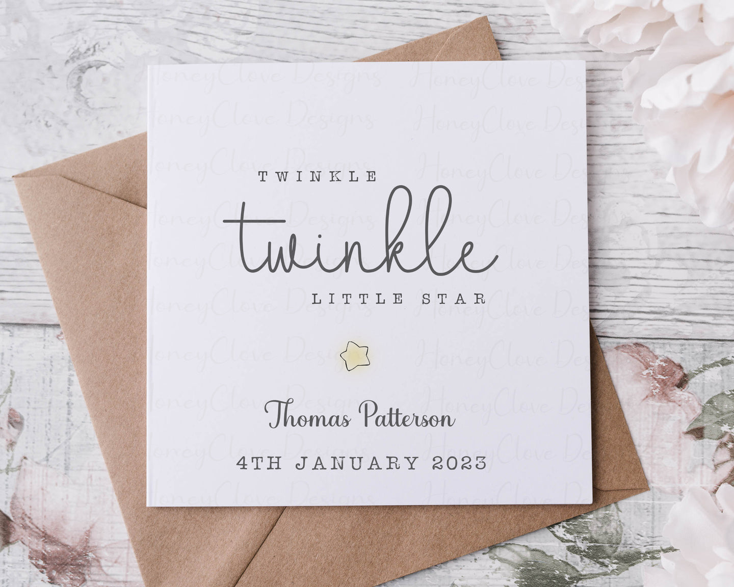 New Born Baby Greeting Card - Twinkle