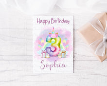 Load image into Gallery viewer, Unicorn Number Greeting Card
