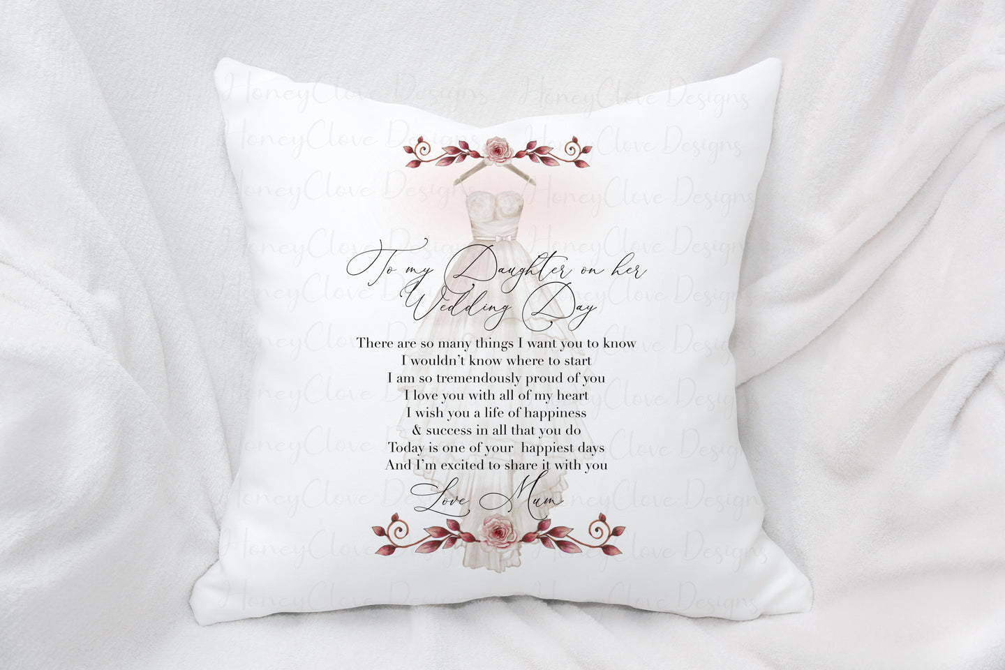 Wedding Poem for the Bride - Cushion