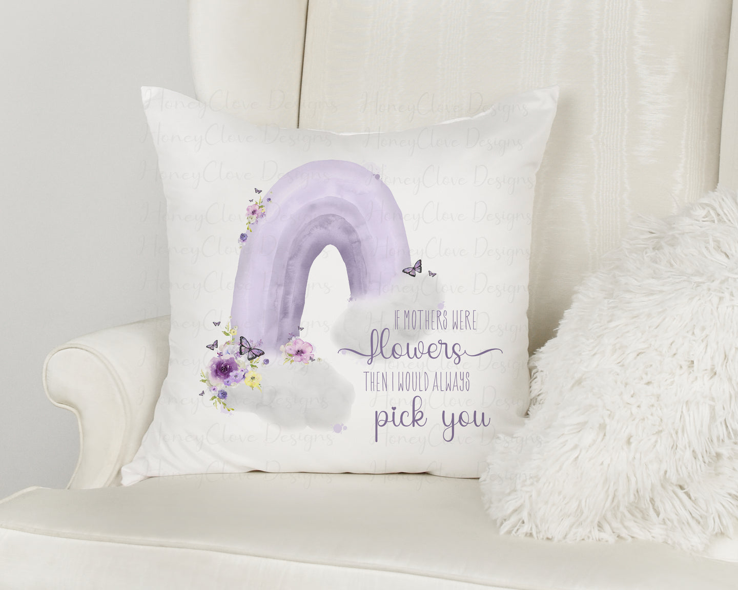 Lilac Rainbow Cushion